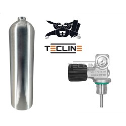 Butla alu 11,1 L 207bar, Tecline, z zaworem