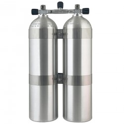 Zestaw Twin Tecline 2 x 11,1L ALU szczotkowane, 207 Bar
